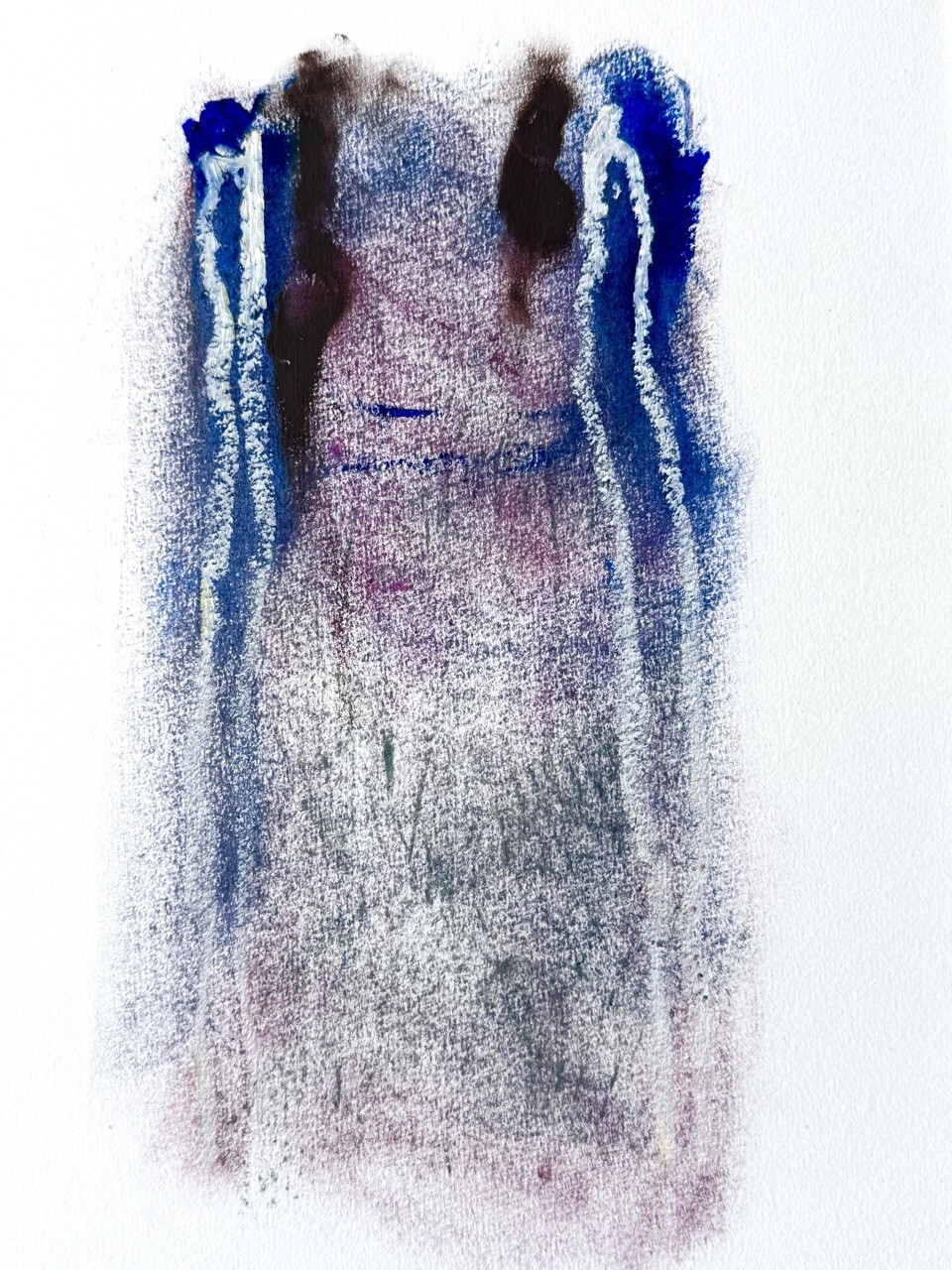 Thierry Delaroyère, Source(s), 2024, oil pastel on paper