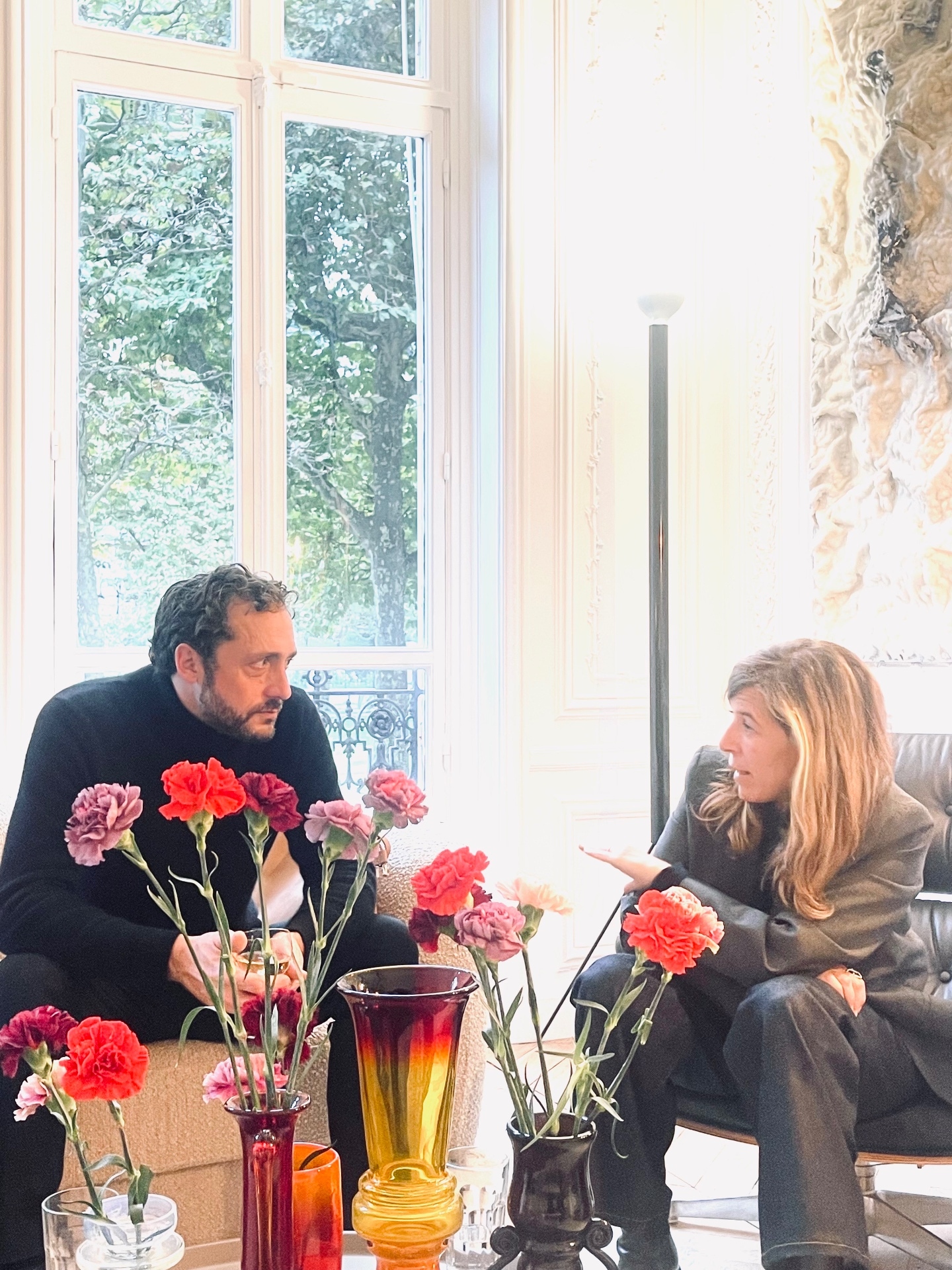 Christopher Yggdre, curator, and Eva Albarrán, Albarrán Bourdais gallery