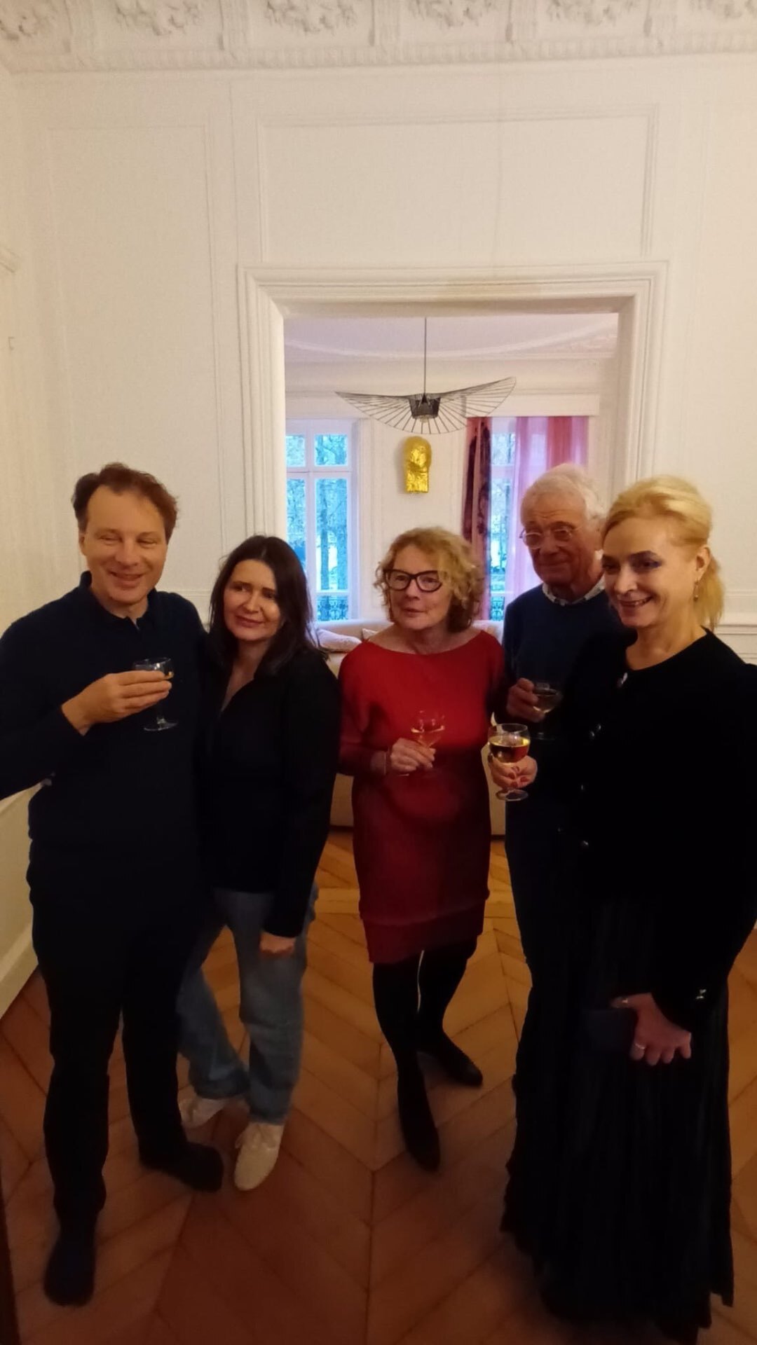 Arnaud Lutellier, Angelika Markul, Olga Kisseleva, artist, Alexander, student, and Valentina Duriez, curator