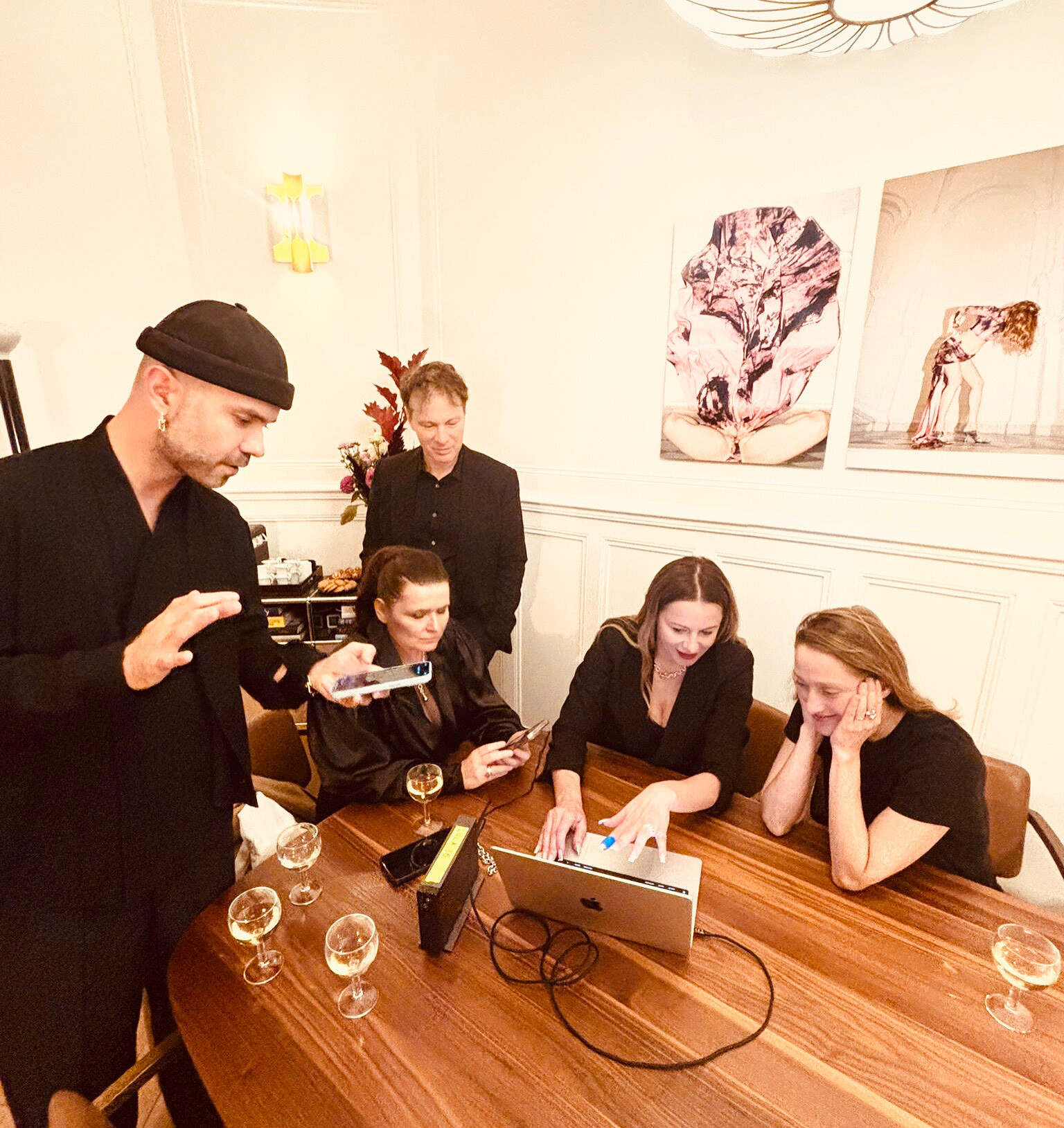 Paweł Pachciarek, curator, Angelika Markul, Arnaud Lutellier, Zuza Krajewska, photographer, and Ramona Nagabczyńska, choreographer